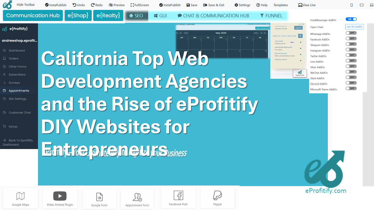 California Top Web Development Agencies and the Rise of eProfitify DIY Websites for Entrepreneurs